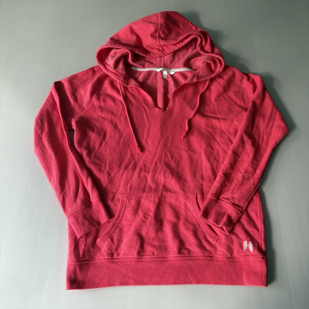 Victoria's Secret Y2K Red Hoodie Women's S Pullover Angels Wings Detail